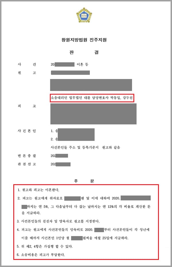 의뢰인과 아내는 2000년 혼인신고를 마친 법률상 부부로, 슬하에 미성년 자녀 두명을 두고 있었습니다. 의뢰인은 행복한 가정을 꾸리기 위해 최선을 다했습니다. 그러나 배우자는 혼인기간동안 과도한 음주와 가출을 일삼았고, 의뢰인의 명의를 도용하여 담보대출을 받아 신뢰를 훼손?하는 등 혼인을 파탄에 이르게 하였습니다. 이에 의뢰인은 이혼을 결심하게 되었고 법무법인대륜을 방문하였습니다.