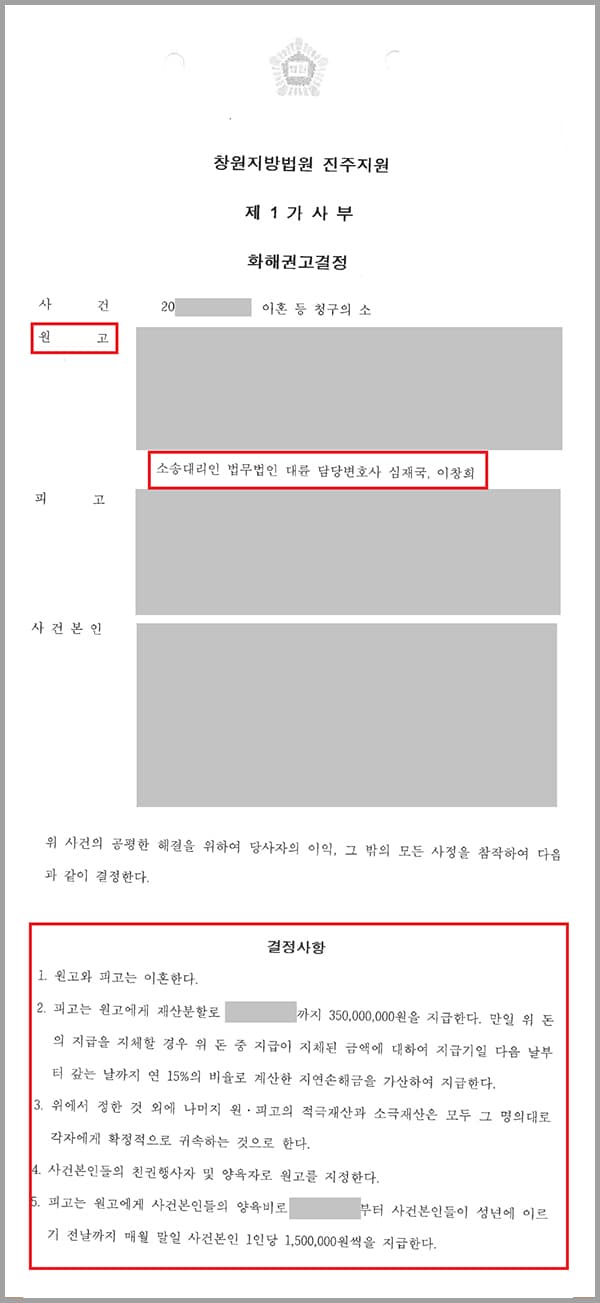 의뢰인은 임신초기부터 계속된 남편의 폭행에 이혼을 결심했지만 다시는 폭행하지 않겠다는 남편의 약속을 믿고 마음을 추스렸는데요. 약속과 달리 남편은 폭행을 멈추지 않았습니다. 아이를 안고 있는 의뢰인의 머리를 끊임없이 때리는가 하면 다리와 엉덩이를 걷어차고, 아이가 울때마다 의뢰인의 얼굴을 때려왔습니다. 폭행에 폭언까지 더해졌고, 아이들이 자라자 남편은 아이들의 얼굴에도 손을 대기 시작했고 더 이상 참아선 안되겠다고 생각한 의뢰인은 법무법인 대륜을 찾았습니다.